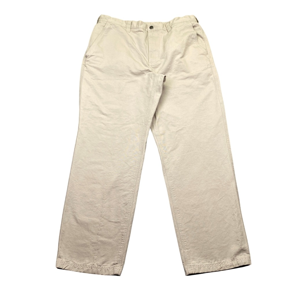 Columbia Mens Chino Pants 36x30 Tan Khaki Straight Leg Cotton Trousers Grunge